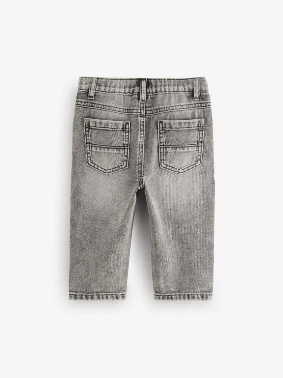 Jeans En Joggingbroeken|Jeans|Next Grijs denim - Jeans met geplooide voorkant (3mnd-7jr)