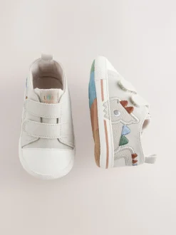 Babyschoenen|Sneakers*Next - Touch Fastening Baby Trainers (0-2mths) Grijs dinosaurus