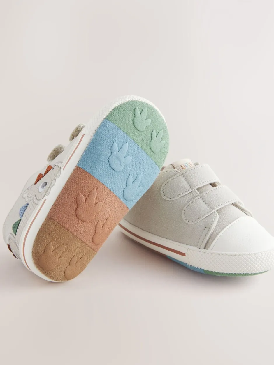 Babyschoenen|Sneakers*Next - Touch Fastening Baby Trainers (0-2mths) Grijs dinosaurus