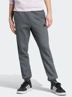 Joggingbroeken*adidas - Essentials fleece joggingbroek met 3 strepen Grijs en zwart