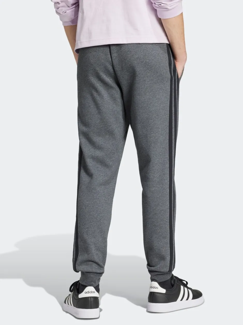 Joggingbroeken*adidas - Essentials fleece joggingbroek met 3 strepen Grijs en zwart