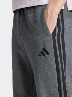 Joggingbroeken*adidas - Essentials fleece joggingbroek met 3 strepen Grijs en zwart