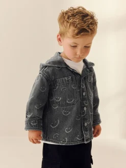 Jassen, Jacks En Kinderwagenpakjes|Jassen En Jacks*Next - Denim overhemd met capuchon (3mnd -7jr) Grijs Face
