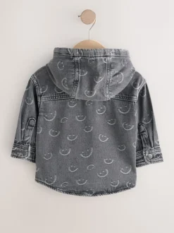 Jassen, Jacks En Kinderwagenpakjes|Jassen En Jacks*Next - Denim overhemd met capuchon (3mnd -7jr) Grijs Face
