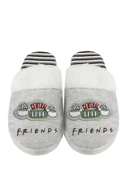 Pantoffels|Loungewear*Vanilla Underground Grijs Friends - winterse pantoffelmuiltjes voor dames