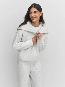 Hoody's En Sweatshirts*Next - Half Zip Jersey Sweatshirt Grijs gemêleerd