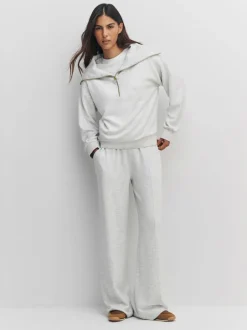Hoody's En Sweatshirts*Next - Half Zip Jersey Sweatshirt Grijs gemêleerd