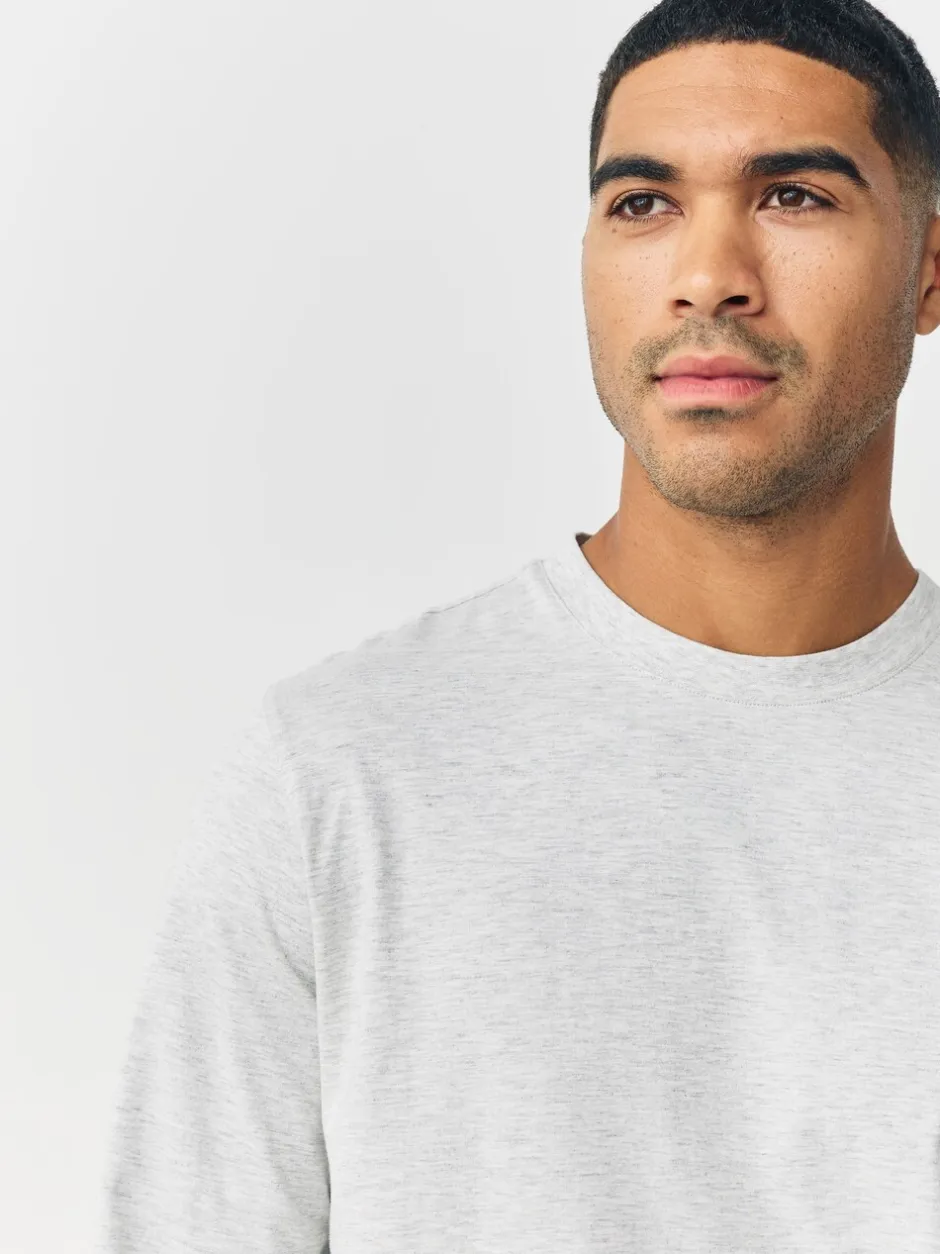 T-Shirts En Hemden*Next Grijs gemêleerd - Normale Pasvorm - T-shirt met lange mouwen en ronde hals