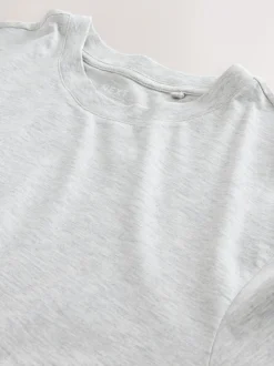 T-Shirts En Hemden*Next Grijs gemêleerd - Normale Pasvorm - T-shirt met lange mouwen en ronde hals