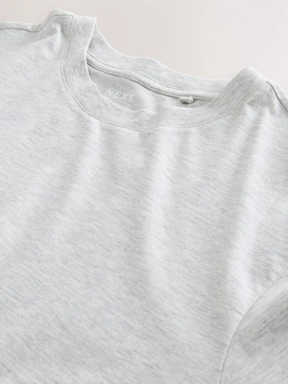 T-Shirts En Hemden*Next Grijs gemêleerd - Normale Pasvorm - T-shirt met lange mouwen en ronde hals