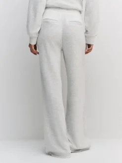Loungewear|Leggings En Joggingbroeken*Next - Premium jersey joggingbroek met wijde pijpen Grijs gemêleerd