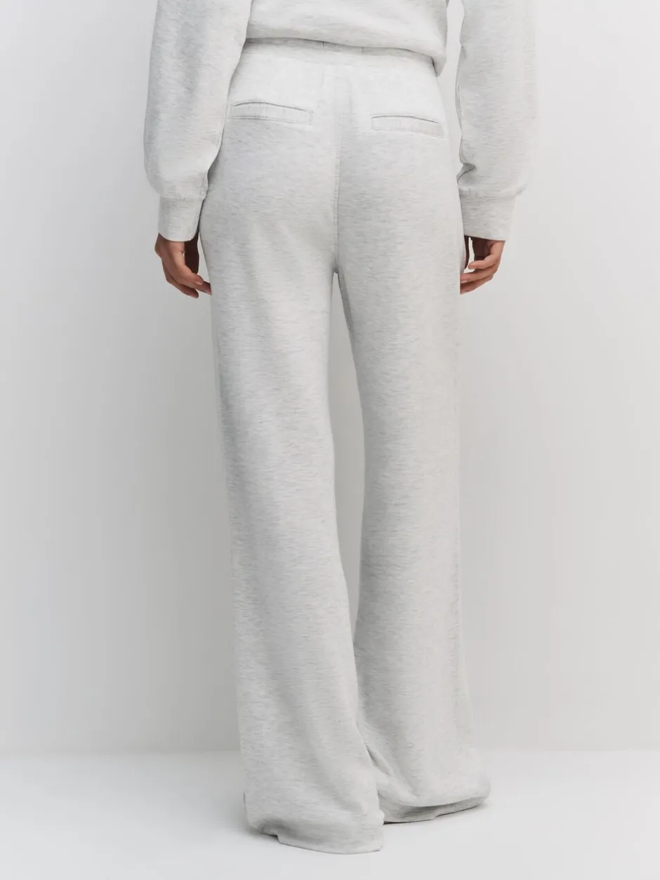 Loungewear|Leggings En Joggingbroeken*Next - Premium jersey joggingbroek met wijde pijpen Grijs gemêleerd