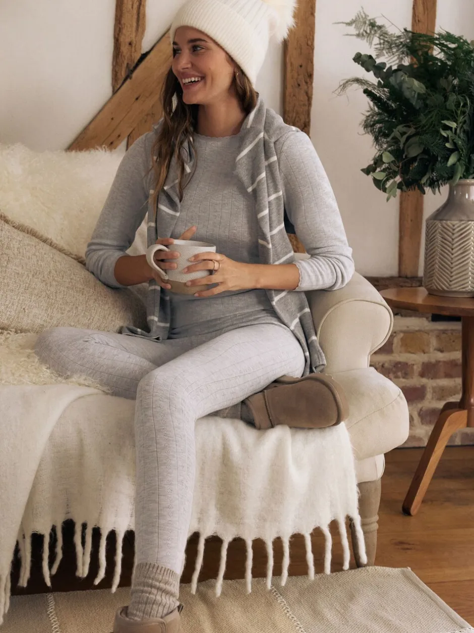 Alle Nacht- En Loungekleding|Next - Thermal Maximum Warmth Cosy Pointelle Leggings Grijs gemêleerd