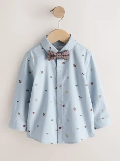 Kostuums En Herenvesten*Next Grijs geruit - Waistcoat Shirt and Bow Tie Set (3mths-9yrs)