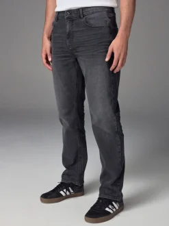 Jeans*Next - Straight-fit Essential stretchy jeans met rechte pasvorm Grijs Gewassen