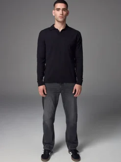 Jeans*Next - Straight-fit Essential stretchy jeans met rechte pasvorm Grijs Gewassen