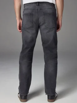 Jeans*Next - Straight-fit Essential stretchy jeans met rechte pasvorm Grijs Gewassen