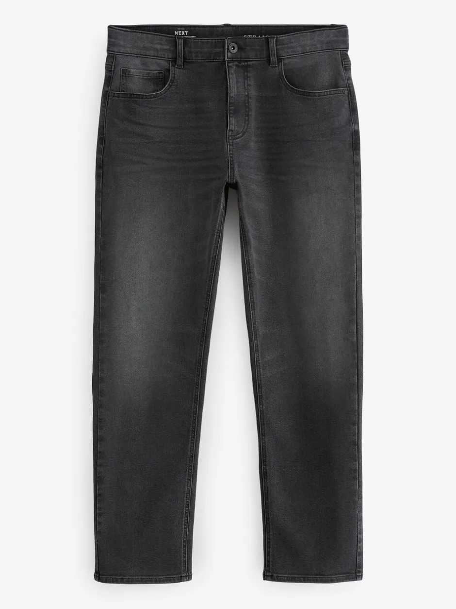 Jeans*Next - Straight-fit Essential stretchy jeans met rechte pasvorm Grijs Gewassen