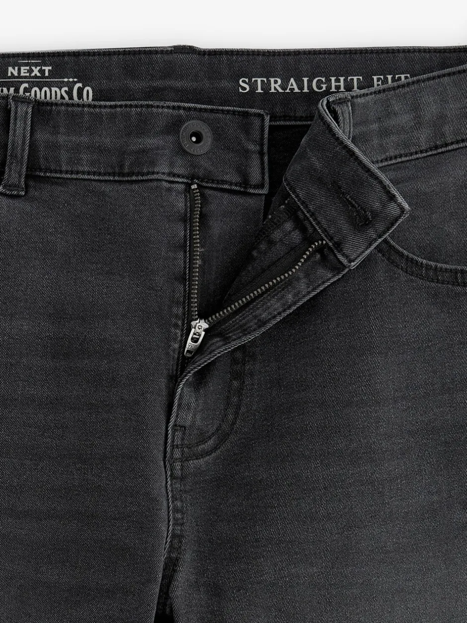 Jeans*Next - Straight-fit Essential stretchy jeans met rechte pasvorm Grijs Gewassen
