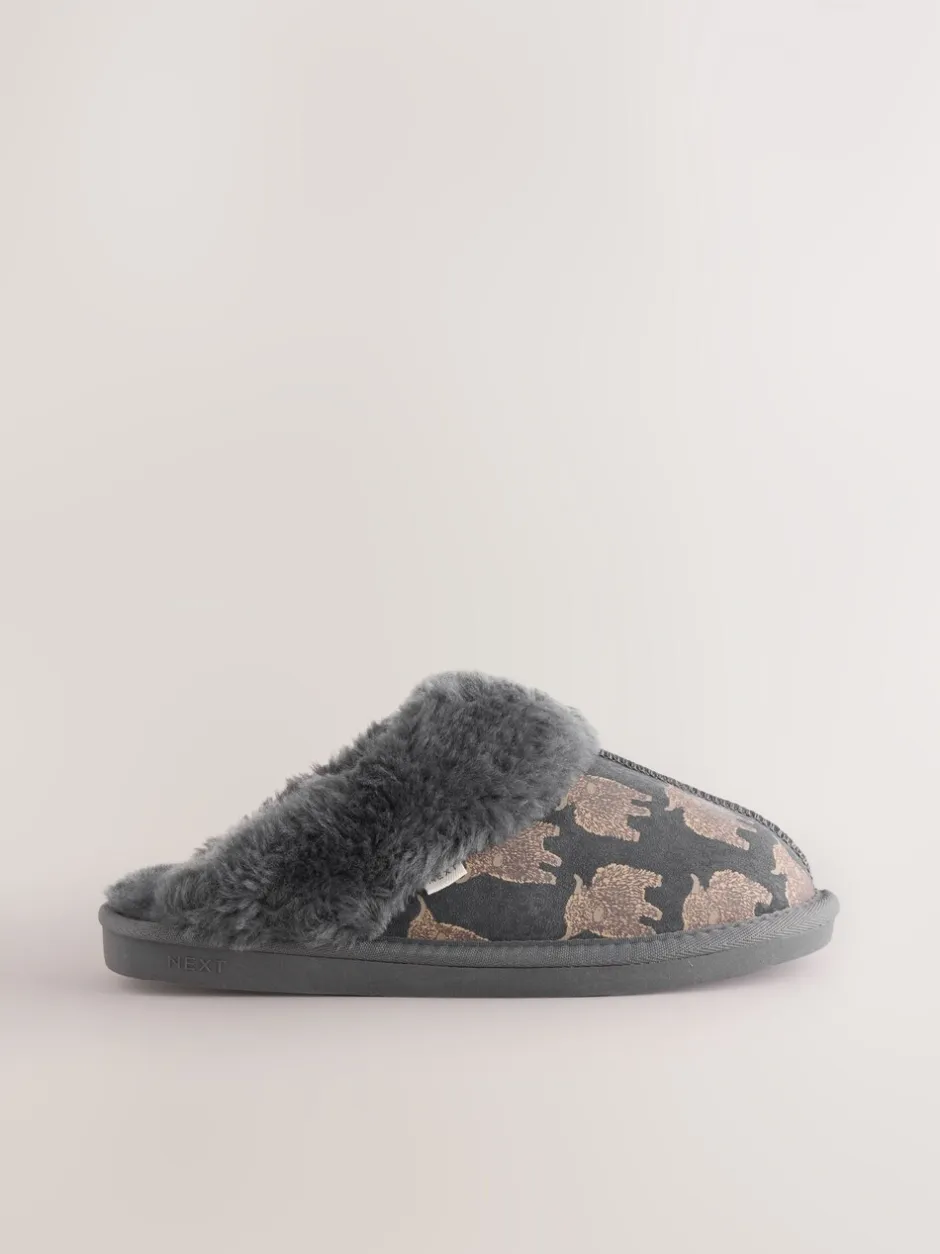 Pantoffels|Alle Nacht- En Loungekleding|Next Grijs Hamish - Suède pantoffelmuiltjes