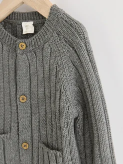 Truien En Breisels*Next Grijs mannetje - 100% katoenen vest (0mnd -2jr)
