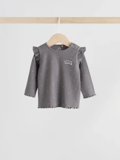 Tops|Sets En Combisets*Next - Babyset van top met Lange mouwen en Leggings met Bodywarmer 3 -delig (0mnd -2jr) Grijs met bloemen