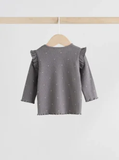 Tops|Sets En Combisets*Next - Babyset van top met Lange mouwen en Leggings met Bodywarmer 3 -delig (0mnd -2jr) Grijs met bloemen