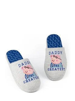 Pantoffels|Loungewear|Vanilla Underground Grijs met Daddy Pig - Mr Men Mr Lazy pantoffels