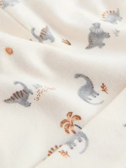 Mutsjes En Antikrabwantjes|Mutsen, Handschoenen En Sjaals*Next Grijs met dinoprint - Baby Beanie Mutsen 3 Set (0-18mnd)