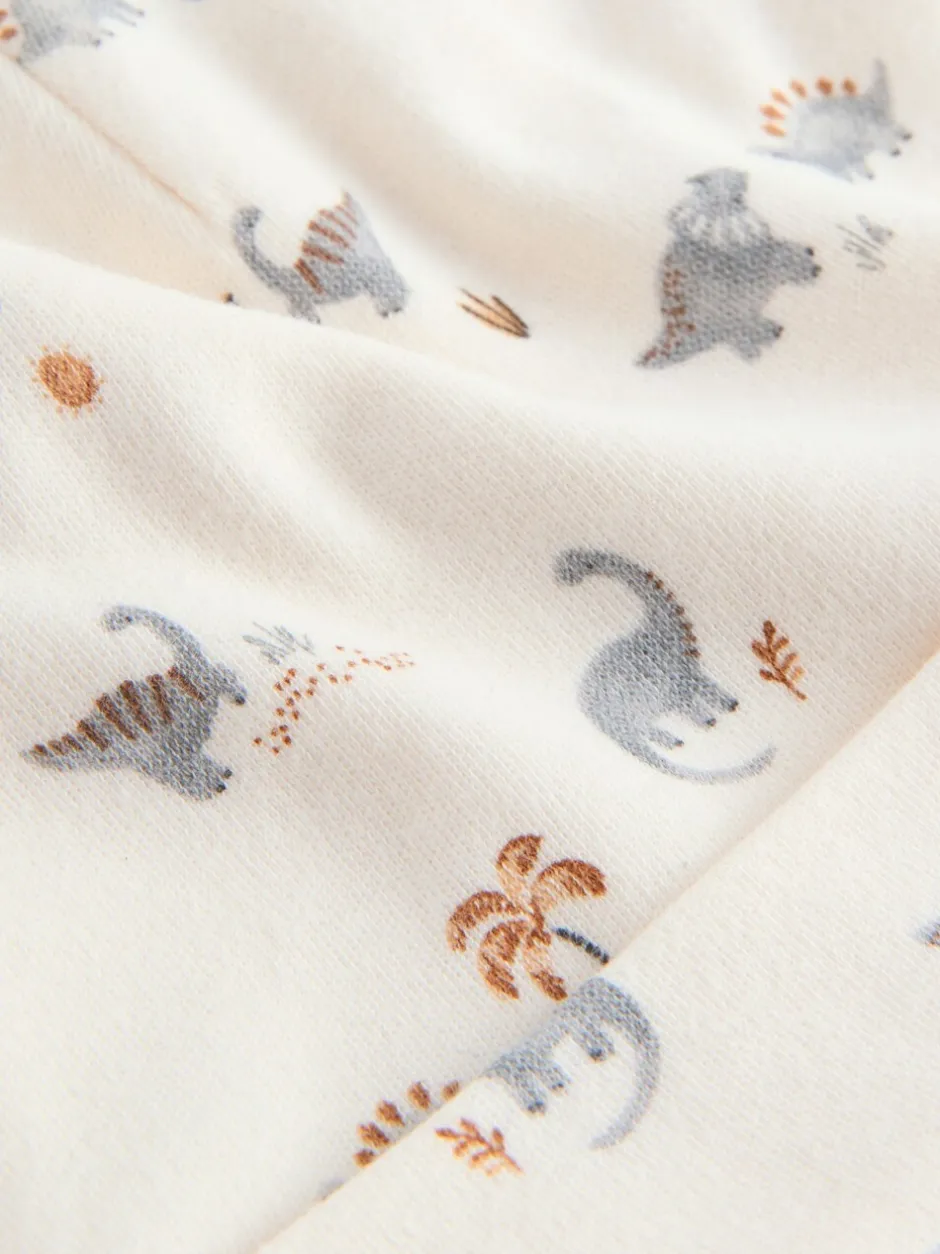 Mutsjes En Antikrabwantjes|Mutsen, Handschoenen En Sjaals*Next Grijs met dinoprint - Baby Beanie Mutsen 3 Set (0-18mnd)