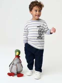T-Shirts|Tops*Next Grijs met eendjes - T-shirt met lange mouwen en print op de rug (3mnd -8jr)
