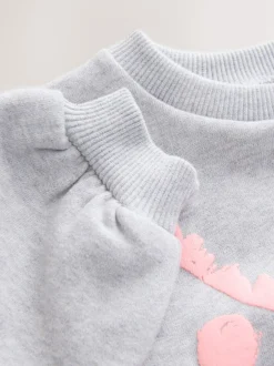 Truien En Breisels|Sweaters En Hoody´S|Next Grijs met eenhoornprint - Sweatshirt met ronde hals (3 mnd-7 jr)