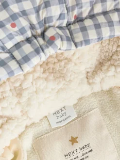Jassen, Jacks En Kinderwagenpakjes|Jassen En Jacks|Next - Gevoerd babyjack met capuchon (0mnd-2jr) Grijs met gingham