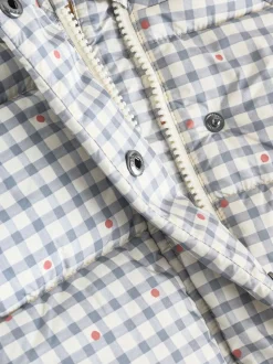 Jassen, Jacks En Kinderwagenpakjes|Jassen En Jacks|Next - Gevoerd babyjack met capuchon (0mnd-2jr) Grijs met gingham