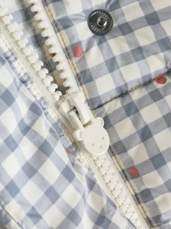 Jassen, Jacks En Kinderwagenpakjes|Jassen En Jacks|Next - Gevoerd babyjack met capuchon (0mnd-2jr) Grijs met gingham