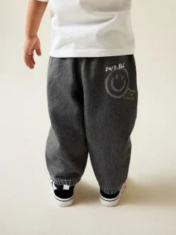Jeans En Joggingbroeken|Jeans|Next - Barrel jeans (3mnd -7jr) Grijs met graffiti
