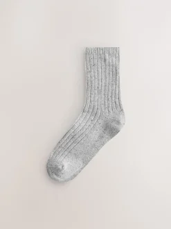 Sokken En Panty's*Next Grijs met kleurschakering - Thermische enkelsokken van wol-zijdemix verpakking van 3