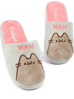 Pantoffels|Vanilla Underground Grijs met Pusheen-kat - winterpantoffels voor volwassenen