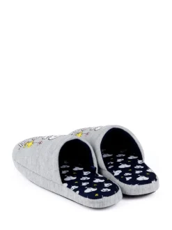 Pantoffels|Vanilla Underground Grijs met Snoopy - winterse pantoffelmuiltjes voor dames