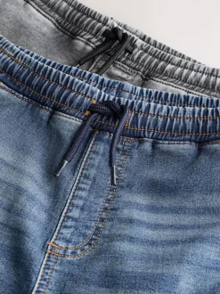 Jeans*Next Grijs/blauw - Cargobroeken met elastische taille 2 pak (3-16jaar)