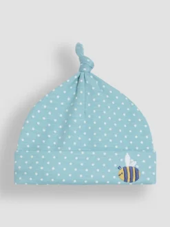 Mutsjes En Antikrabwantjes|Jojo Maman Bébé - Mijn eerste Eid-babymuts met borduursel Grijsblauw
