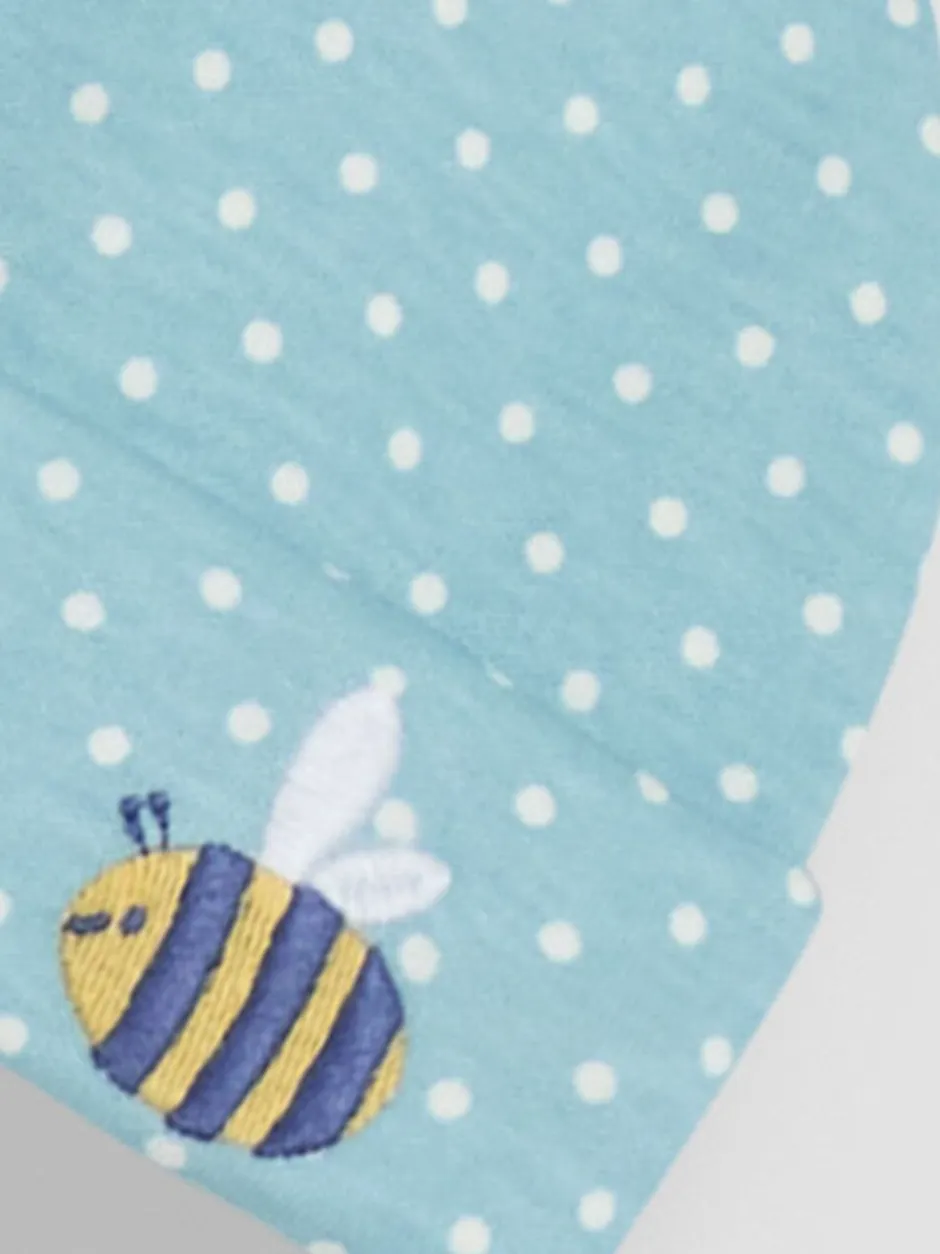 Mutsjes En Antikrabwantjes|Jojo Maman Bébé - Mijn eerste Eid-babymuts met borduursel Grijsblauw