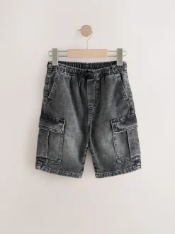 Shorts|Next Grijs/Blauw - Verpakking van 2 cargoshorts van 100% katoenen denim (3-16jr)