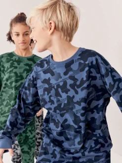 Pyjama's|Nachtkleding En Pyjama's|Next Grijs/blauw/groen camouflage - Verpakking van 3 pyjama's met lange mouwen (3-16 jr)