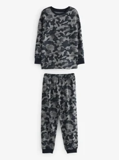 Pyjama's|Nachtkleding En Pyjama's|Next Grijs/blauw/groen camouflage - Verpakking van 3 pyjama's met lange mouwen (3-16 jr)