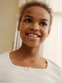 Nachtkleding En Pyjama's|Pyjama's|Next - Soft Folded Waistband Pyjamas (3-16yrs) Grijs/ecru