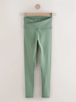 Sportkleding|Leggings En Joggingbroeken|Next - Actieve yogalegging met overslag Grijs-groen