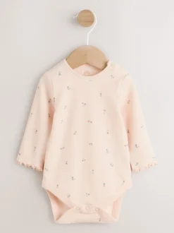 Tuinbroeken*Next - Baby Print Bodysuit met Lange mouwen en Corduroy bretelbroeken Set 2 Pieces (0mnd -2jr) Grijs-groen