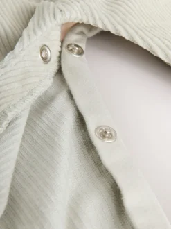 Tuinbroeken*Next - Baby Print Bodysuit met Lange mouwen en Corduroy bretelbroeken Set 2 Pieces (0mnd -2jr) Grijs-groen