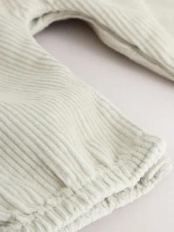 Tuinbroeken*Next - Baby Print Bodysuit met Lange mouwen en Corduroy bretelbroeken Set 2 Pieces (0mnd -2jr) Grijs-groen